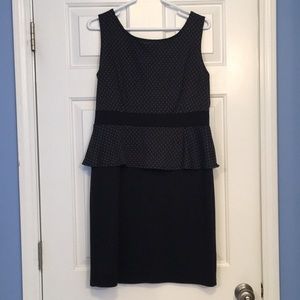 Black & Grey Peplum Dress